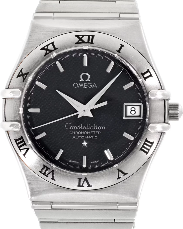 Omega Constellation Black Dial on Stainless Steel Bracelet Ref. 1502.40