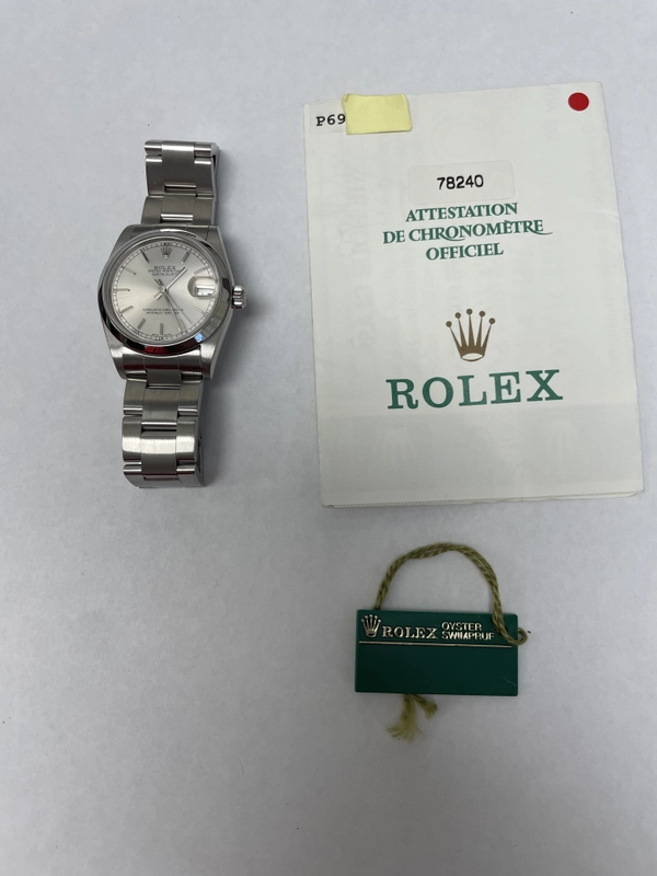 Rolex Datejust Silver Dial on Oyster Ref. 78240 Papers 2001 view 5