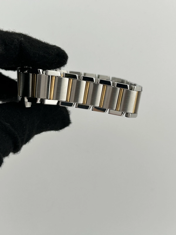 Cartier Tank Francaise Silver Roman Dial on 2 Tone Bracelet Ref. W51007Q4 view 5