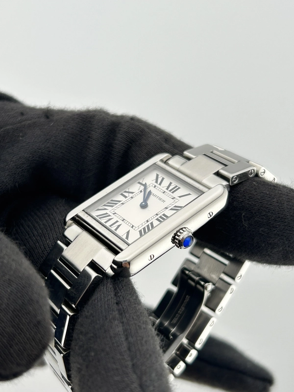 Cartier Tank Solo Silver Roman Dial on Stainless Steel Ref. W5200013 Card 2020 view 3