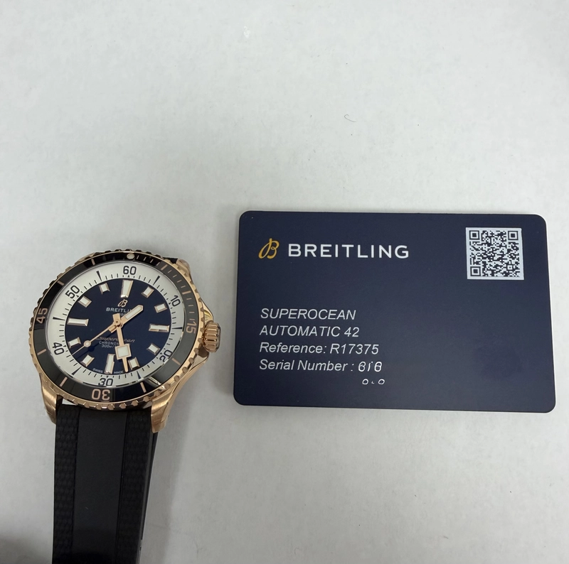 Breitling Superocean Automatic Black Dial on Rubber Strap Ref. R17375211B1S1 Card 2026 view 6