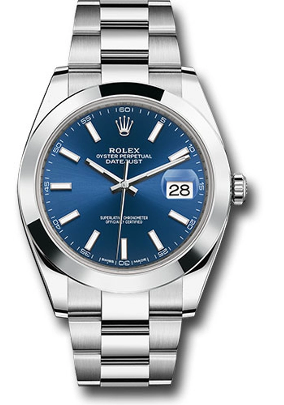 Rolex Datejust 41 Blue Index Dial on Oyster Ref. 126300 Card