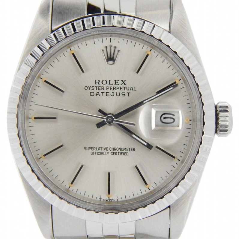 Rolex Datejust 36 Silver Stick Dial on Jubilee D Link Bracelet Ref. 16030 1984