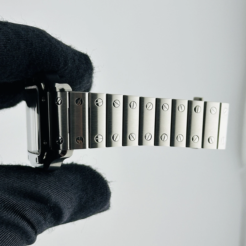 Cartier Santos Medium Silver Roman Dial on Stainless Steel Bracelet Ref. 4075 / WSSA0029 Complete 2024 view 5