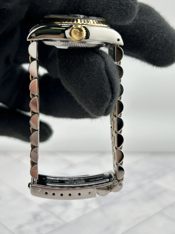 Rolex Datejust Lady Champagne Stick Dial on D Link Jubilee Ref. 69173 1987 view 6