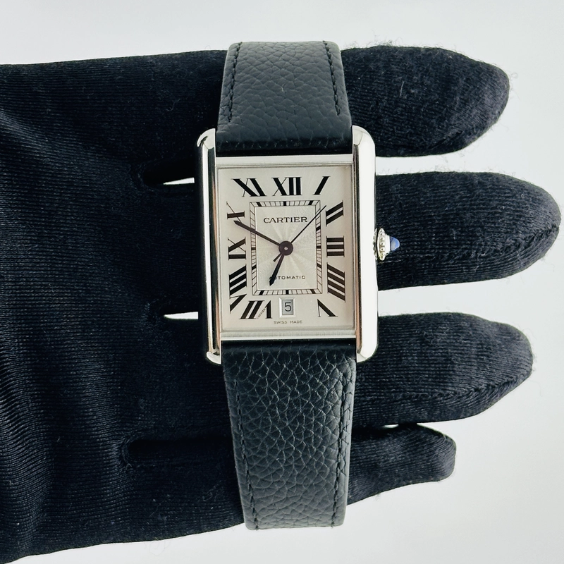 Cartier Tank Must XL Silver Roman Dial on Leather Strap Ref. 4490/WSTA0040 Card 2024 view 2