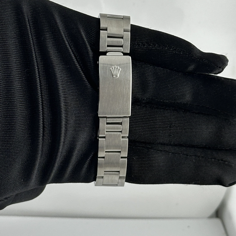 Rolex Oyster Perpetual Black Dial on Oyster Ref. 77080 Papers Open Date view 3