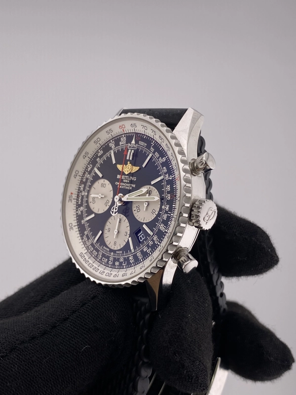 Breitling Navitimer 01 Black Dial on Rubber Strap Ref. AB0120/A022B01WBD Complete 2016 view 3
