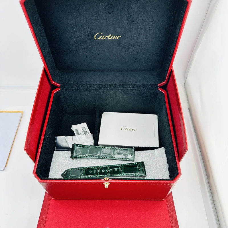 Cartier Santos de Cartier Medium Green Dial on Stainless Steel Bracelet Ref. 4075/WSSA0061 Card 2024 view 8