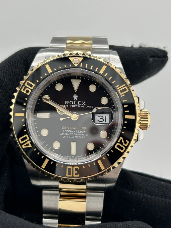 Rolex Sea-Dweller 43 Black Dial on 2 Tone Oyster Bracelet Ref. 126603 Card 2020 view 3