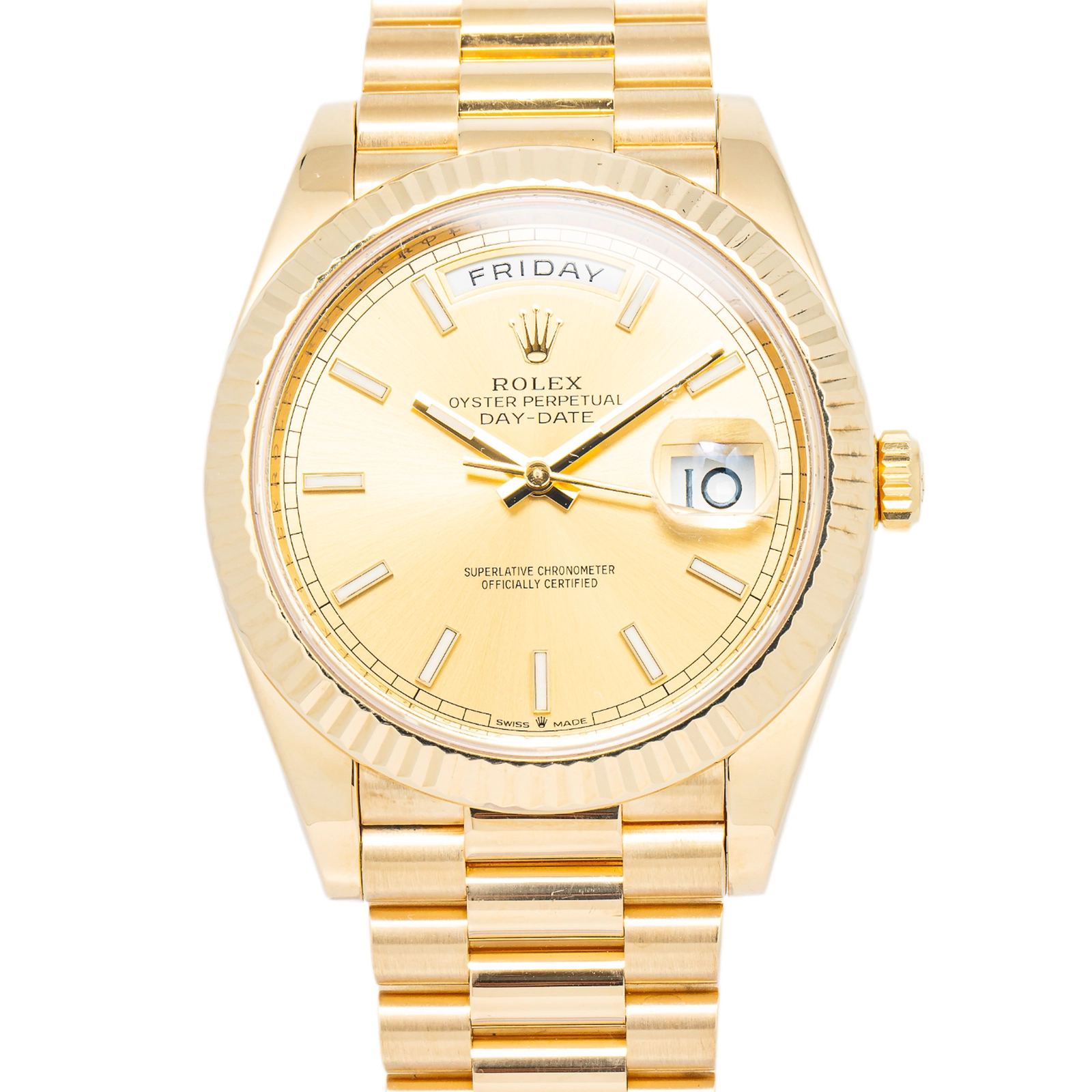 Rolex Day-Date 228238 Complete President Yellow Gold Champagne Index Automatic 40mm — image 2