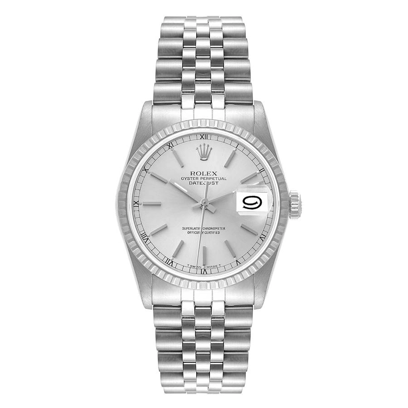 Rolex Datejust Silver Stick Dial on Jubilee Ref. 16220 1991