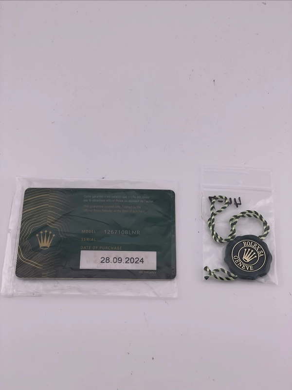 Rolex GMT-Master II Batgirl Black Dial on Jubilee Ref. 126710BLNR Card 2024 view 7