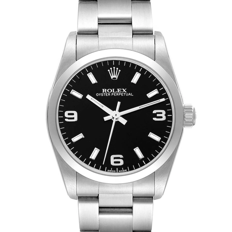 Rolex Oyster Perpetual Black Dial on Oyster Ref. 77080 Papers 2003