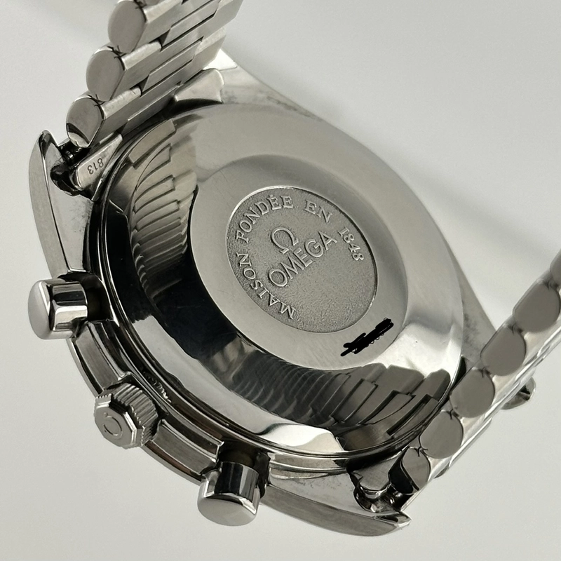 Omega Speedmaster Day Date Blue Dial on Stainless Steel Bracelet Ref. 3521.80.00 view 5