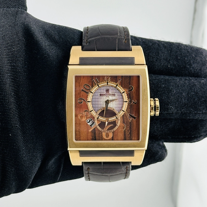 De Grisogono Instrumento Wood Dial on Leather Ref. AU750 view 2