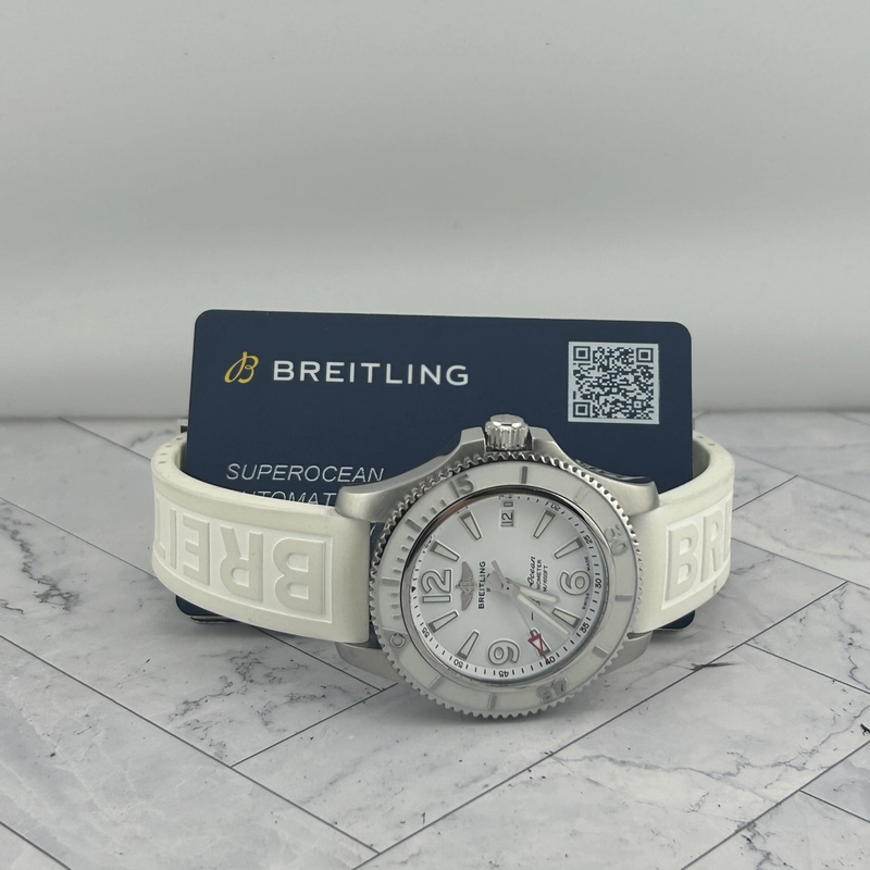 Breitling Superocean White Dial on Rubber Band Ref. A17366 Card view 7