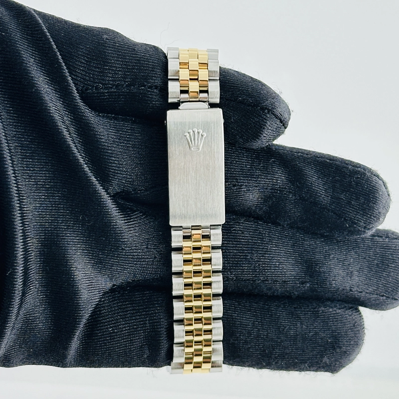Rolex Datejust Champagne Stick Dial on D Link Jubilee Bracelet Ref. 68273 Papers 1991 view 4