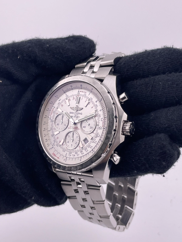 Breitling Bentley Motors T Speed Silver Dial on Stainless Steel Bracelet Ref. A25365/A257G75SPS Papers 2009 view 3
