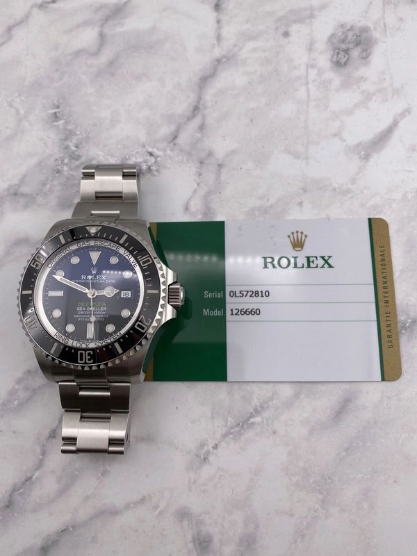 Rolex Sea-Dweller Deepsea James Cameron Blue James Cameron Dial on Oyster Ref. 126660 Card 2020 view 7