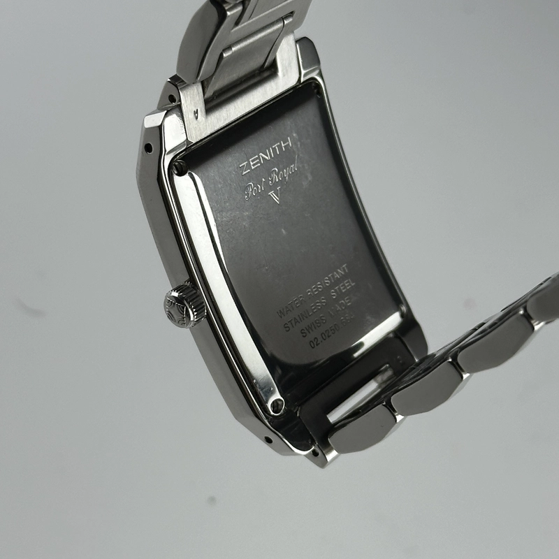 Zenith Elite Port Royal Black Dial on Stainless Steel Bracelet Ref. 02.0250.684 Card 2000 view 6