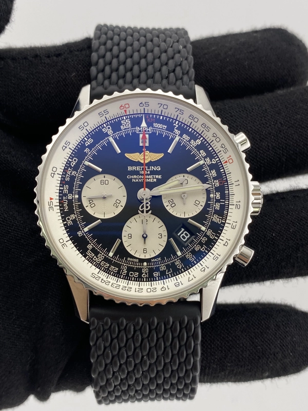 Breitling Navitimer 01 Black Dial on Rubber Strap Ref. AB0120/A022B01WBD Complete 2016 view 2