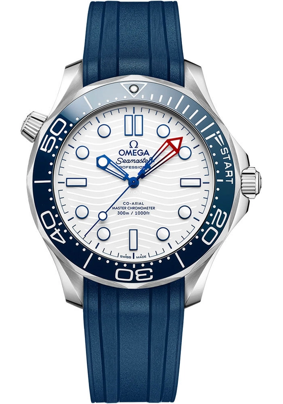 Omega Seamaster Diver 300M White Dial on Rubber Strap Ref. 210.32.42.20.04.002 Card