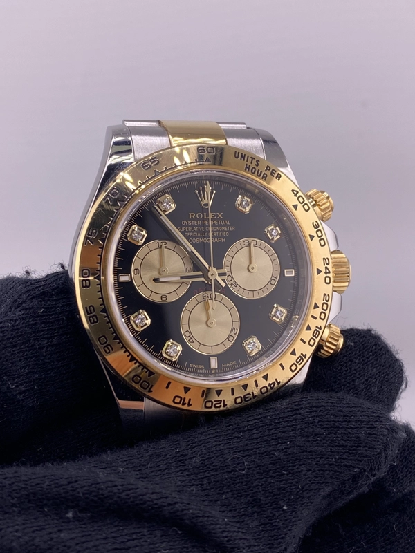 Rolex Daytona Black And Golden Diamond Dial on Oyster Ref. 126503 Card 2025 view 3