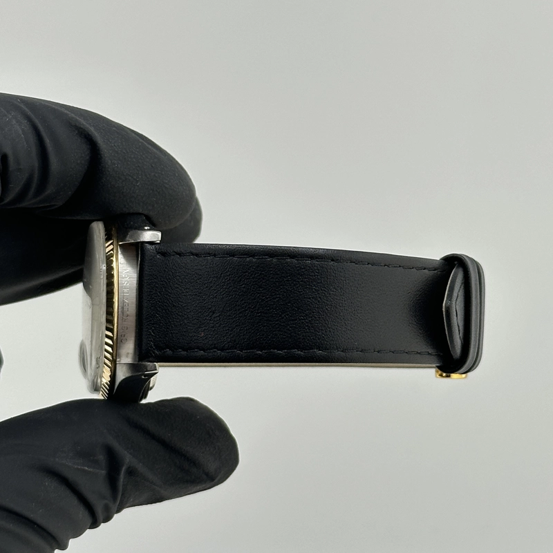 Rolex Datejust Champagne Stick Dial on Generic Leather Strap Ref. 16013 1985 view 4