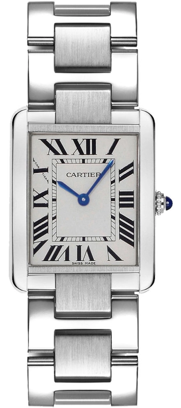 Cartier Tank Solo Silver Roman Dial on Stainless Steel Ref. W5200013 Card 2020 — Saleh Jewelers