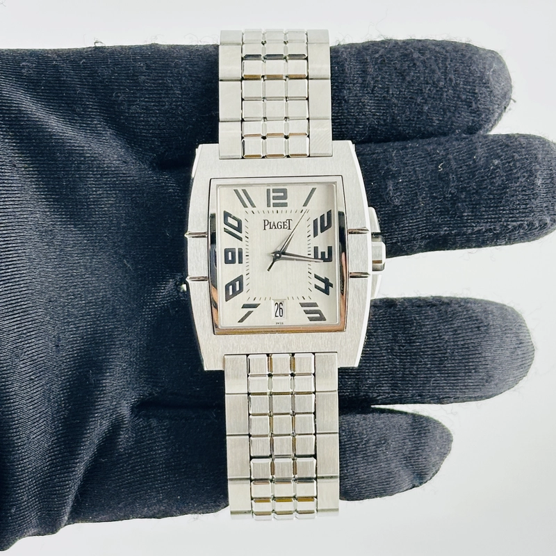 Piaget Upstream Silver Arabic Dial on Stainless Steel Bracelet Ref. 27050 / P10023 view 2