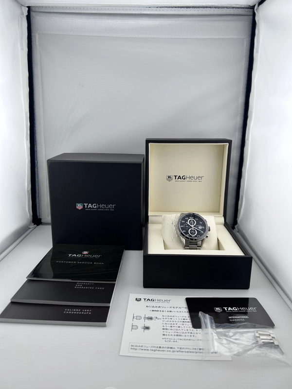 Tag Heuer Carrera Black Dial on Stainless Steel Ref. CAR2A10.BA0799 Card 2015 view 6