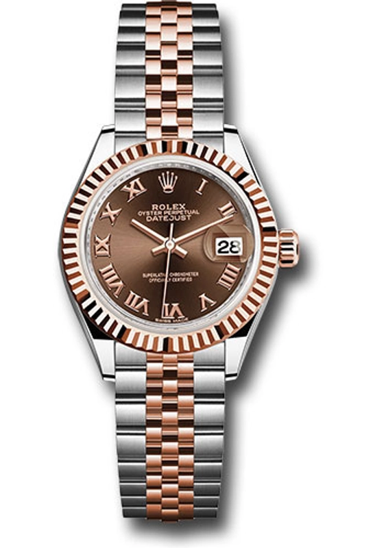 Rolex Datejust Lady Chocolate Roman Dial on Jubilee Hidden Clasp Bracelet Ref. 279171 Card 2017