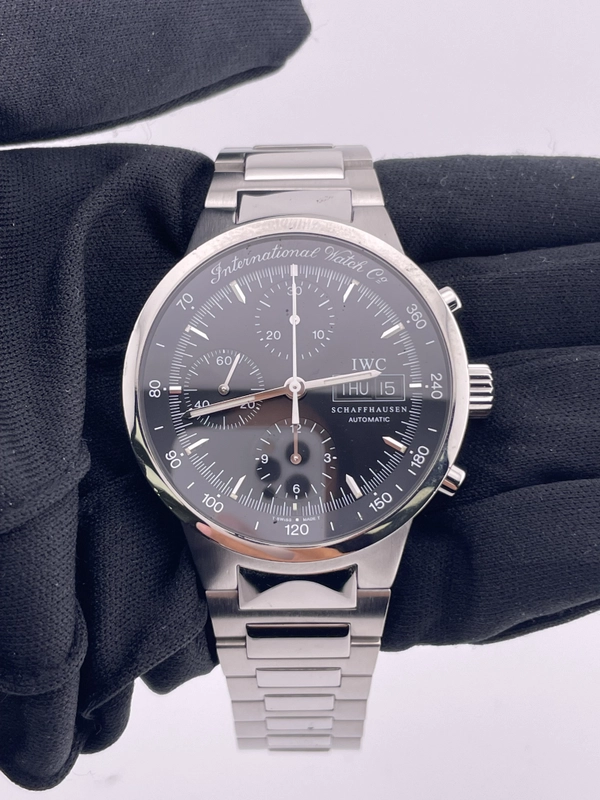 Iwc GST Black Dial on Stainless Steel Bracelet Ref. IW370708 Complete 2001 view 2