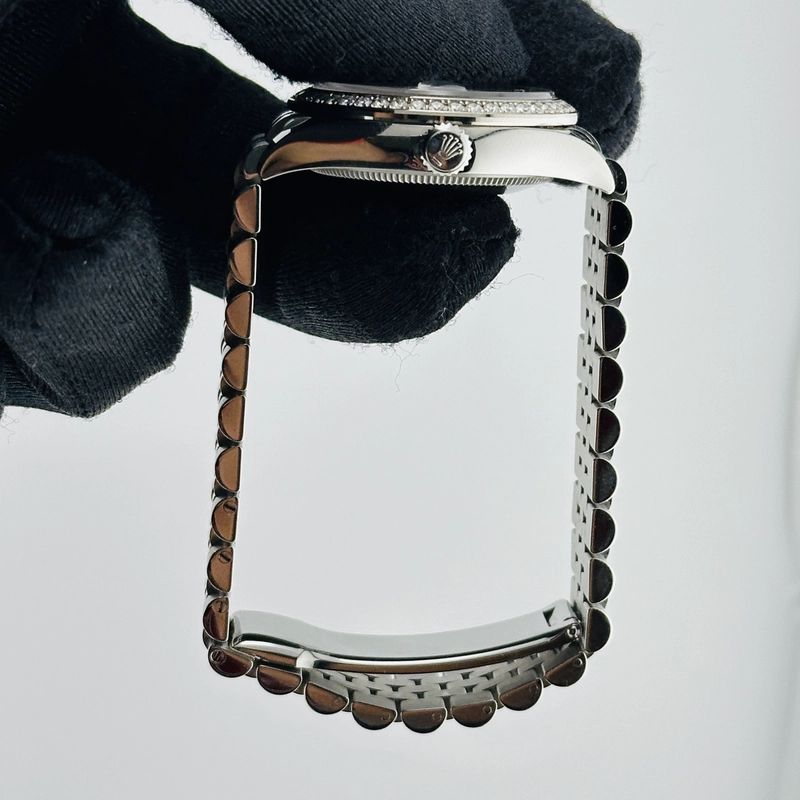 Rolex Datejust Silver Diamond Factory Dial on D Link Jubilee Bracelet Ref. 278384RBR Card 2023 view 6