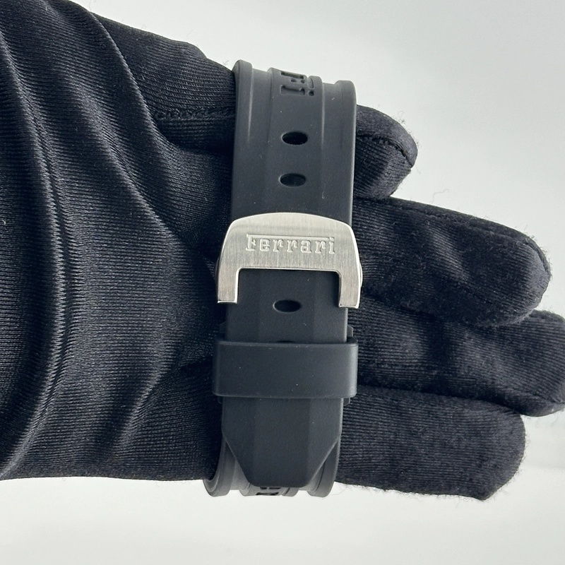 Panerai Ferrari GT Chronograph Black Dial on Rubber Strap Ref. F6656 Complete Open Date view 4