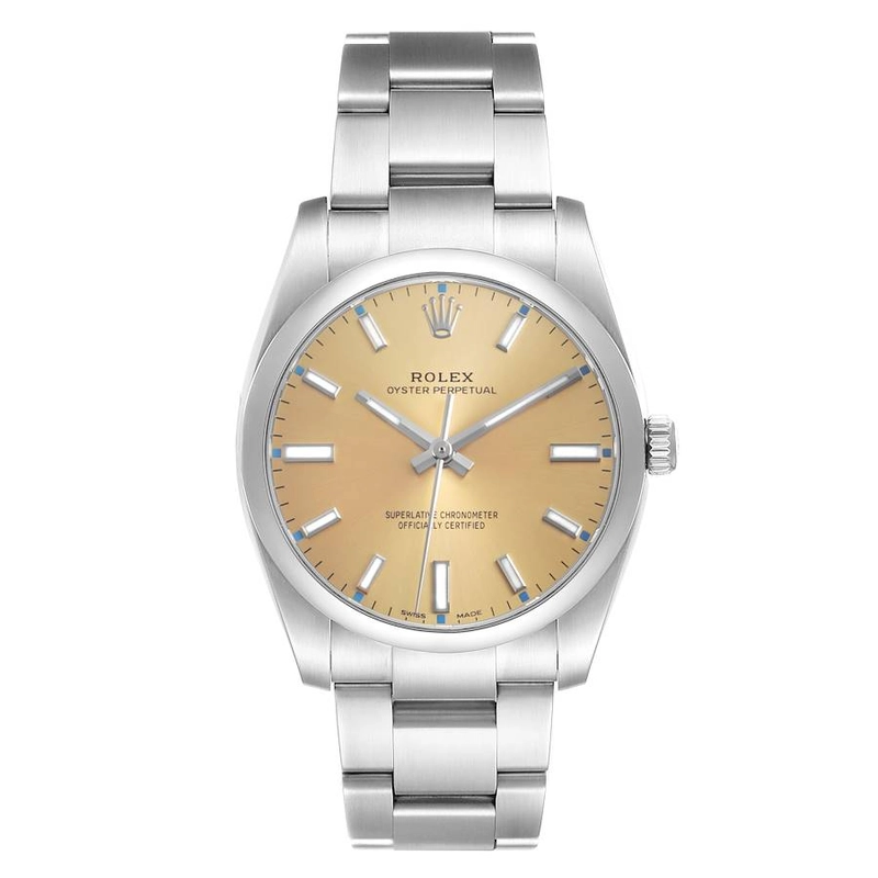 Rolex Oyster Perpetual Champagne Dial on Oyster Bracelet Ref. 114200 2010