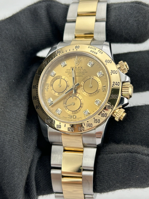 Rolex Daytona Champagne Diamond Dial on Oyster Ref. 116523 Card 2014 view 3