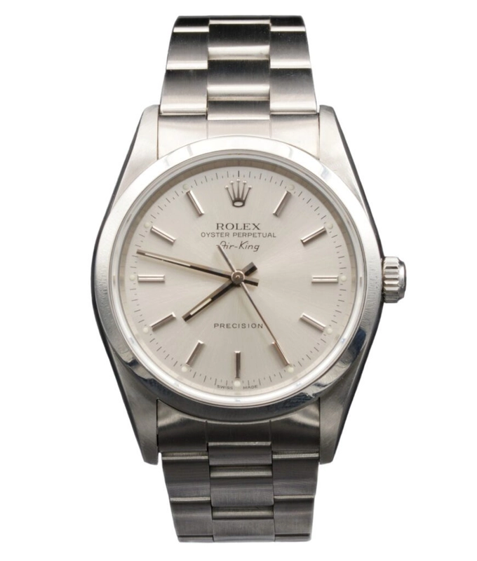 Rolex Air-King Silver Dial on Oyster Bracelet Ref. 14000M 2002