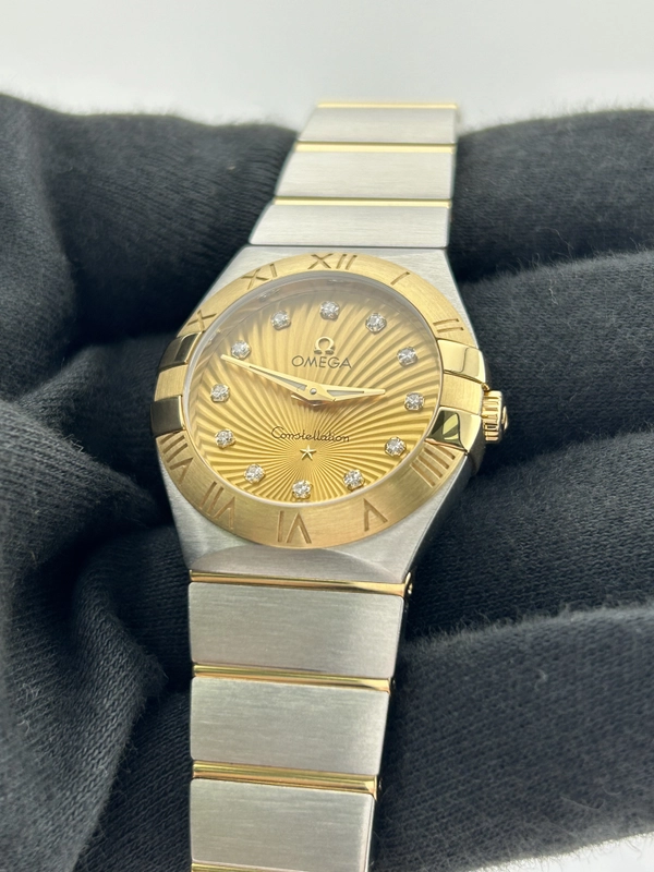 Omega Constellation Gold / Diamond Markers Dial on 2 Tone 18k Yg/Ss Ref. 123.20.24.60.58.001 view 3