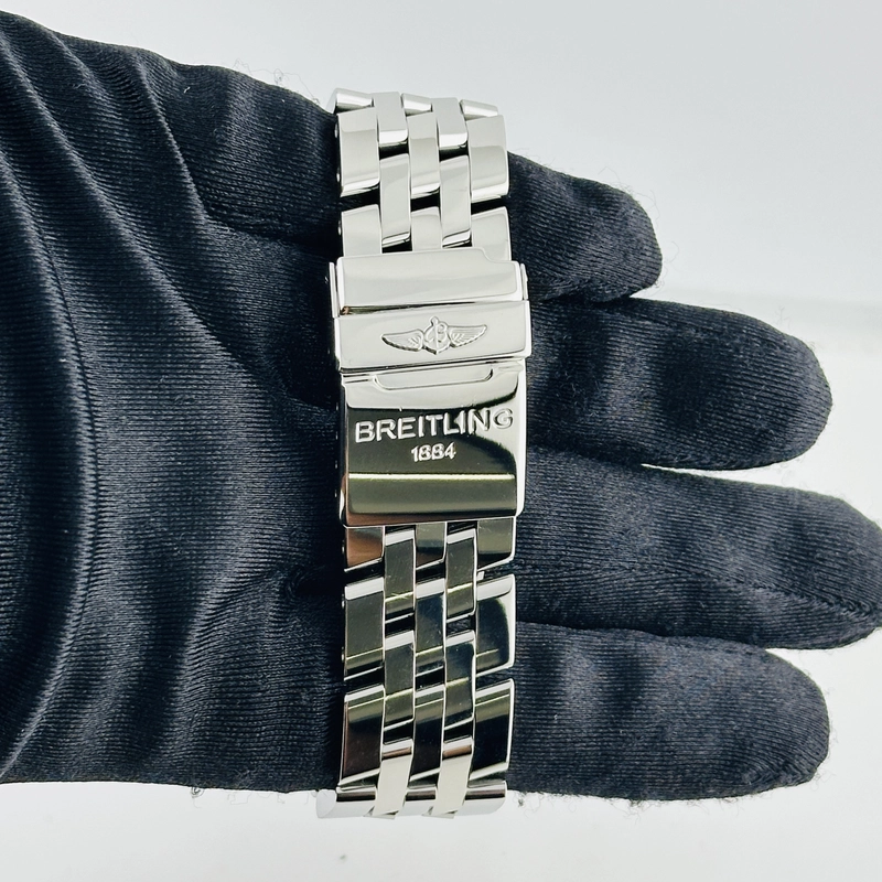 Breitling Chronomat Evolution Charcoal Grey Dial on Stainless Steel Bracelet Ref. A13356 view 4