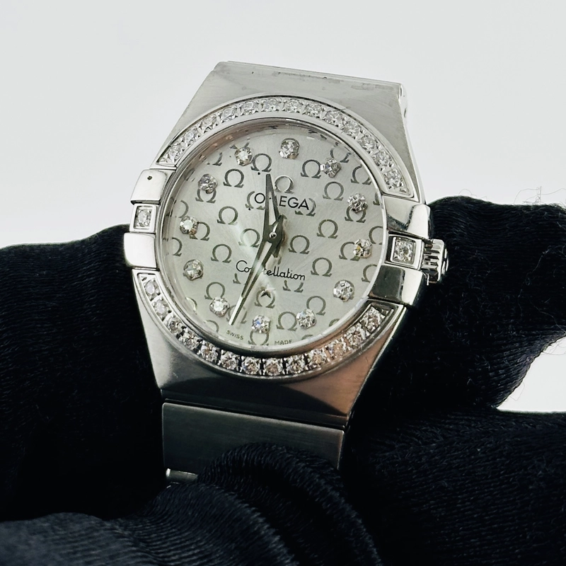 Omega Constellation Silver Diamond Factory Dial on Stainless Steel Bracelet Ref. 123.15.24.60.52.001 view 3