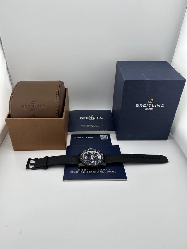 Breitling Endurance Pro Black Dial on Black Rubber Strap Ref. X82310A71B1S1 Complete 2025 view 8