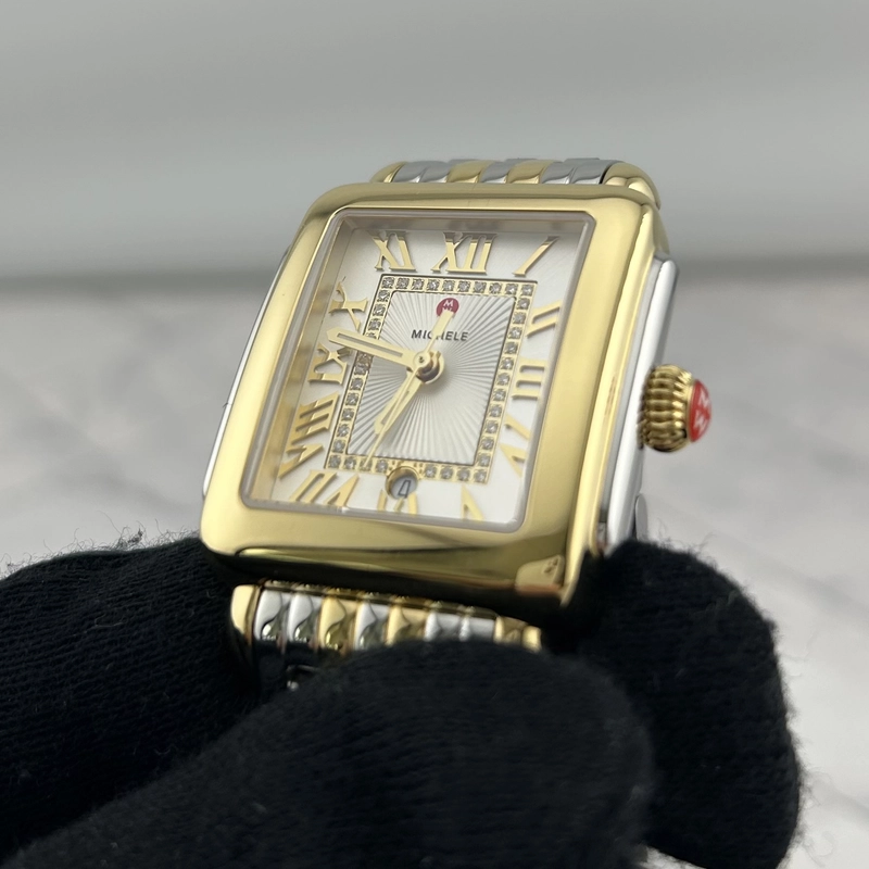 Michele Deco Madison Silver Set With Diamonds Dial Ref. MWW06G000013 Card Open Date view 3