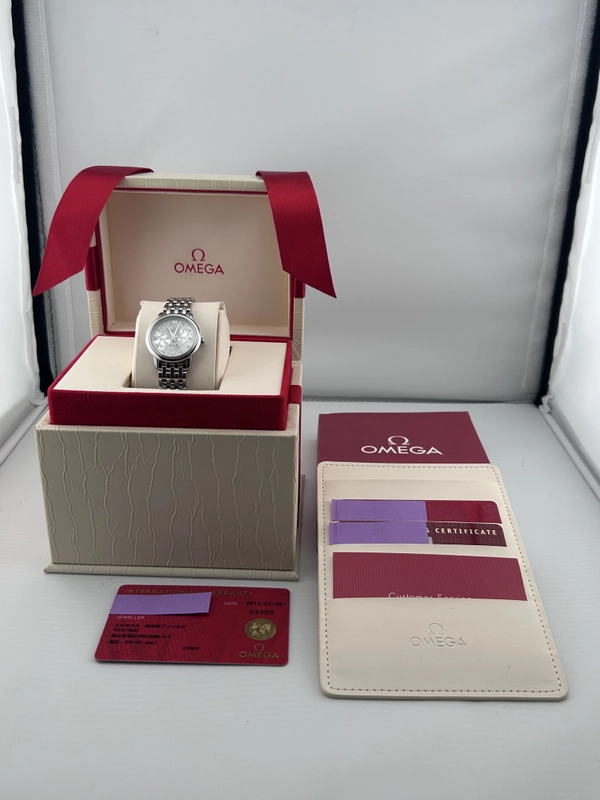 Omega De Ville Prestige Silver Dial on Stainless Steel Ref. 42410276052001 Complete 2017 view 6