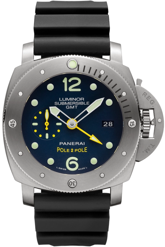 Panerai Luminor Submersible Blue Dial on Rubber Ref. PAM00719 Papers 2017