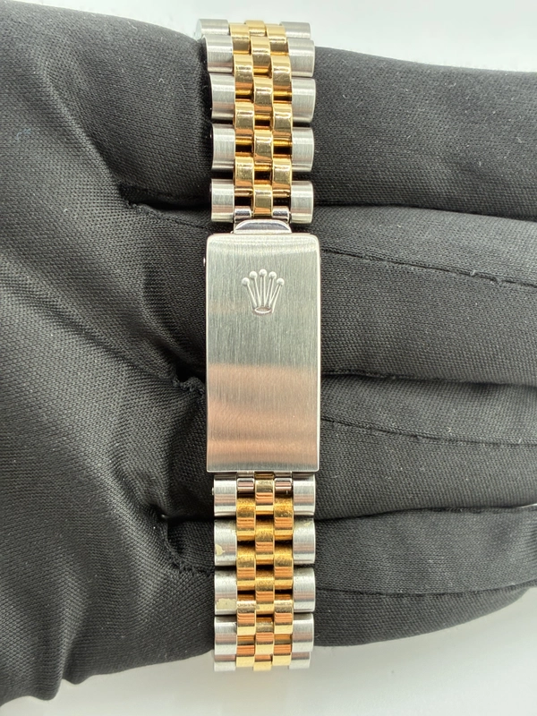Rolex Datejust 31 Gold Dial on Jubilee Ref. 68273G Papers Open Date view 4