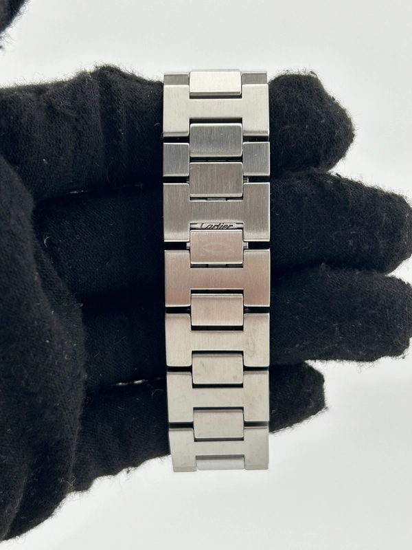 Cartier Pasha C Black Dial on Stainless Steel Bracelet Ref. W31043M7 view 4