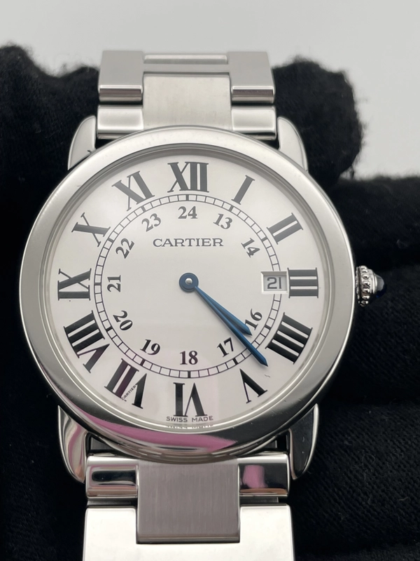 Cartier Ronde Solo Silver Roman Numerals Dial on Stainless Steel Bracelet Ref. W6701005 view 3