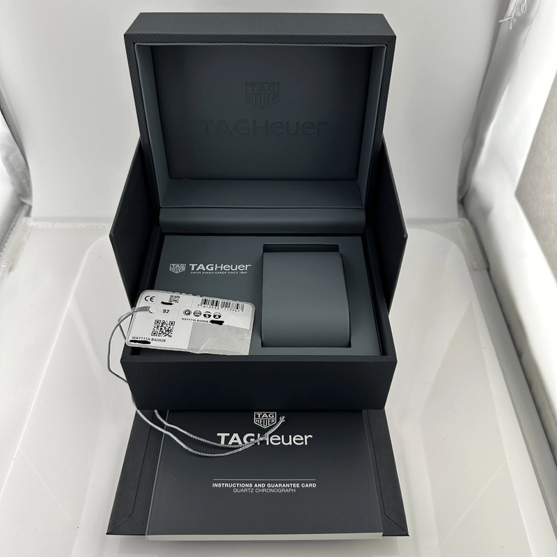 Tag Heuer Aquaracer Black Dial on Stainless Steel Bracelet Ref. WAY111A.BA0928 with Box view 2